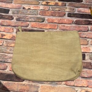 Free People Large Clutch Bag Tan